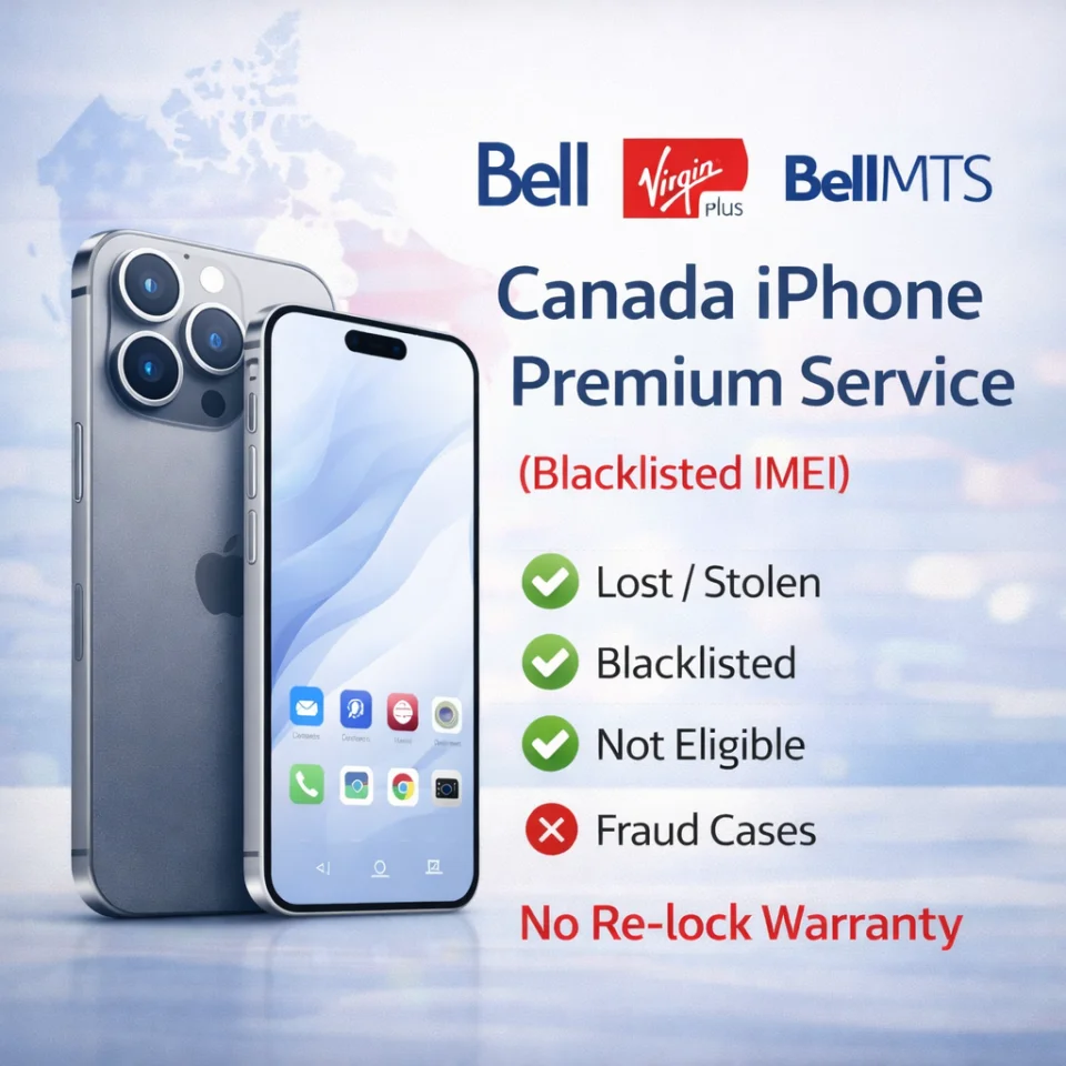 Bell / Virgin / BellMTS Canada – iPhone Premium Service (Blacklisted IMEI)