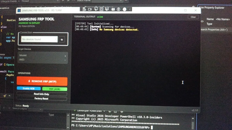 Samsung Android 16 MTP FRP Tool – Full Source Code (ADB Enable)